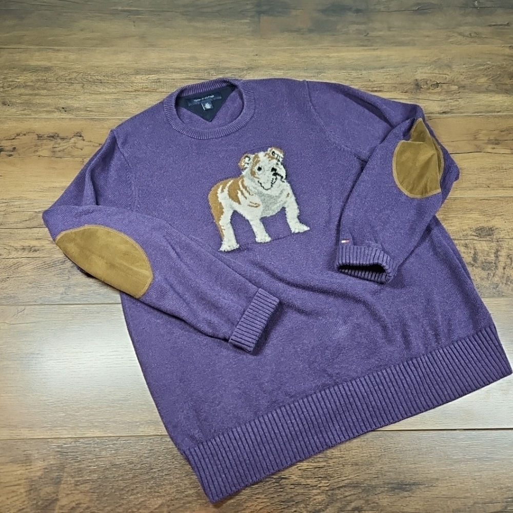 Tommy Hilfiger Purple Bulldog Sweater